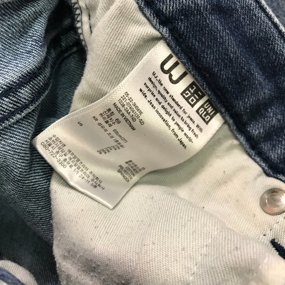 Uniqlo Skinny Tapered Mid Rise Jeans Sz 10 Ins 27” - Picture 2 of 8